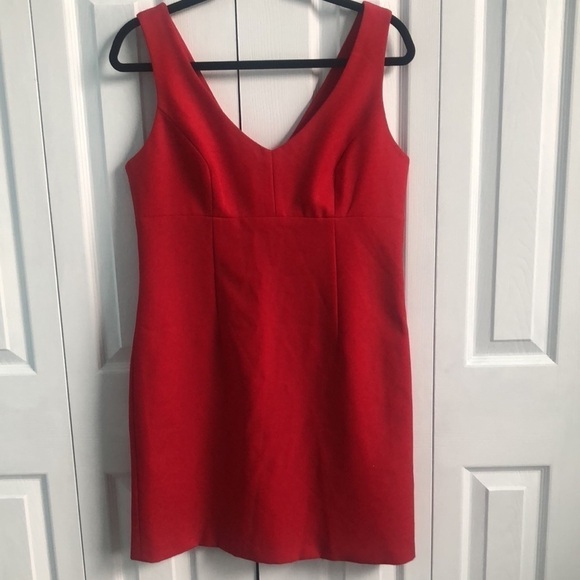 BCBG Red Cocktail Dress Size 10 - Picture 5 of 12